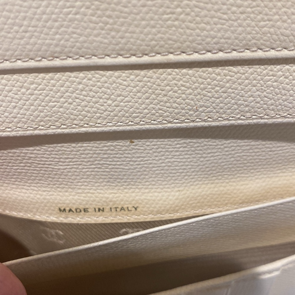 Chanel Authentic Coco Mark Plate Double Flap Ivor… - image 7